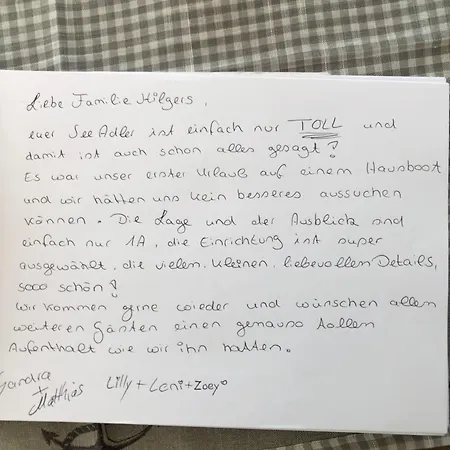 Seeadler Hausboot Deine Auszeit auf dem Wasser Hausboot festliegend mit 360Grad Dachterrasse, 2 Badezimmer, 2 Hunde Stralsund